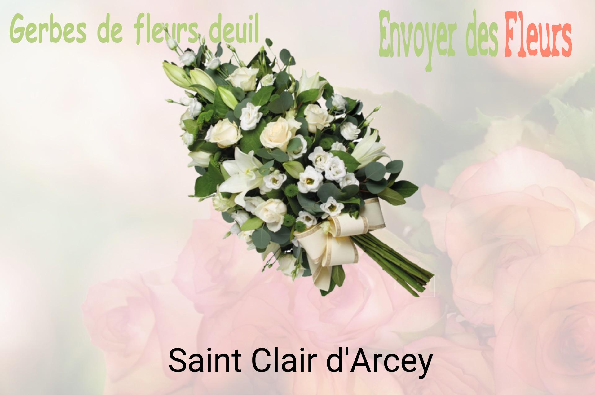 Gerbe de fleurs de deuil livrée à Saint-Clair-d'Arcey